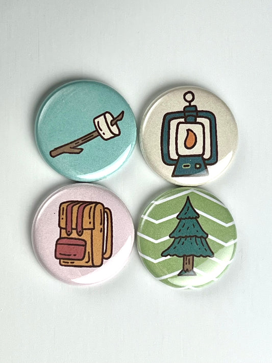 Outdoorsy - Flair Badges (4 piece)