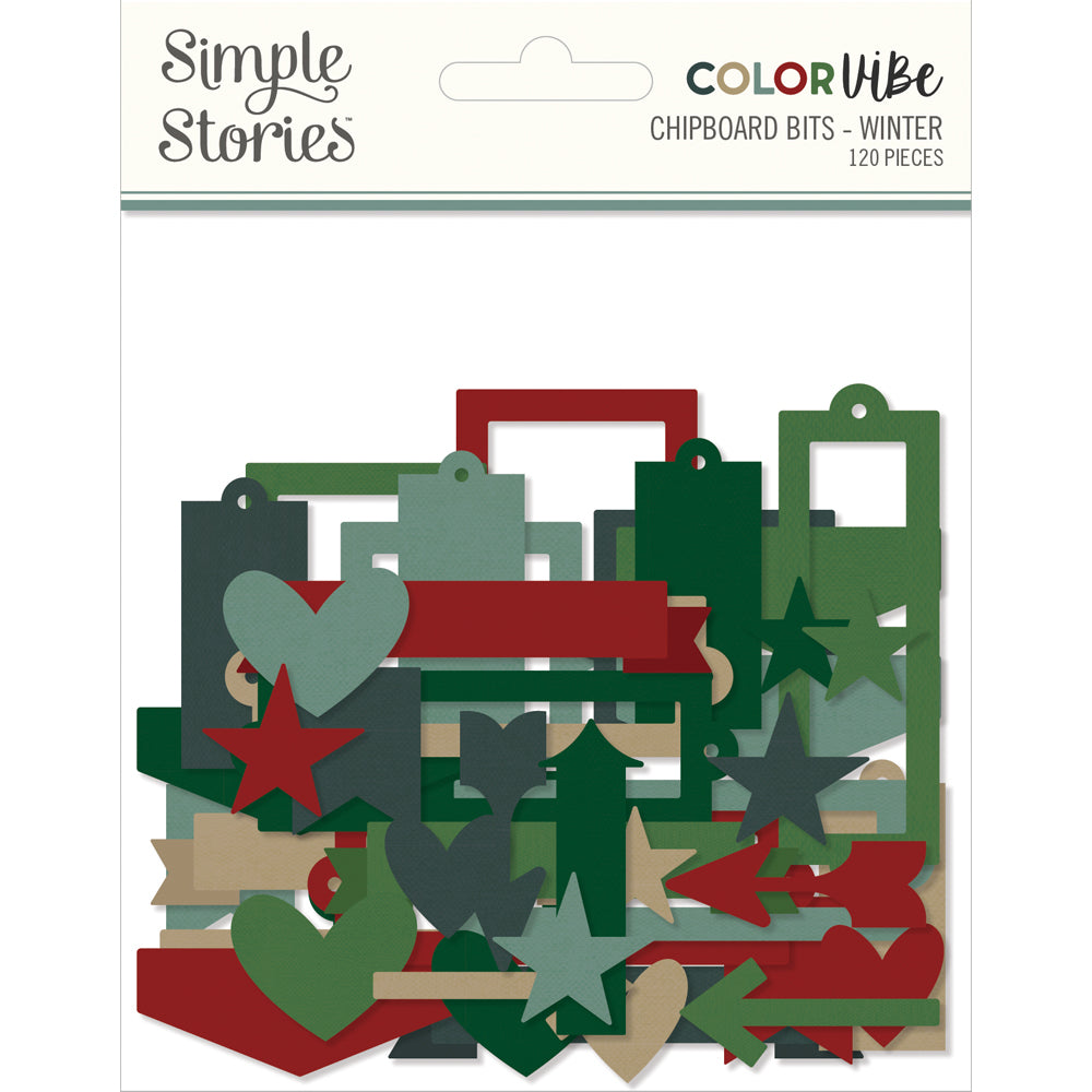 Color Vibe - Winter - Chipboard Bits (120 pieces)