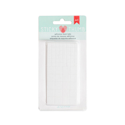 Sticky Thumb - Dimensional Foam Tabs - Double-sided - White - Square - 3mm (272 piece)
